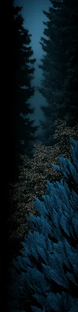 Free aesthetic bookmark featuring green but darker with blue night tones